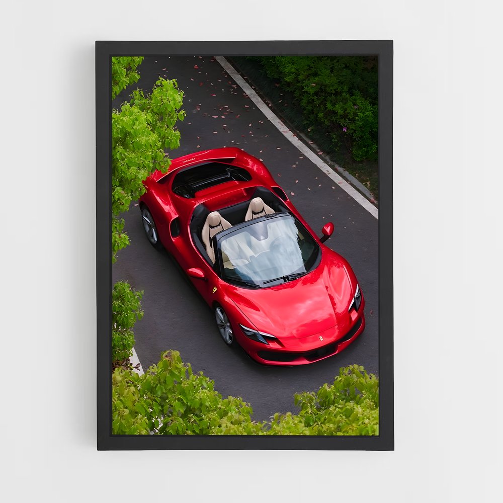 Poster Ferrari Rouge (vue 2)